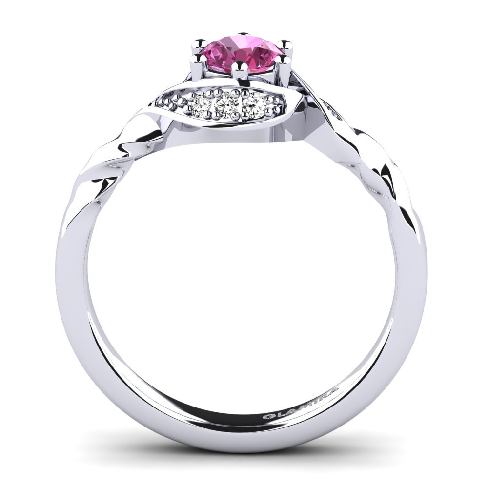 Pink Topaz Engagement Ring Leona