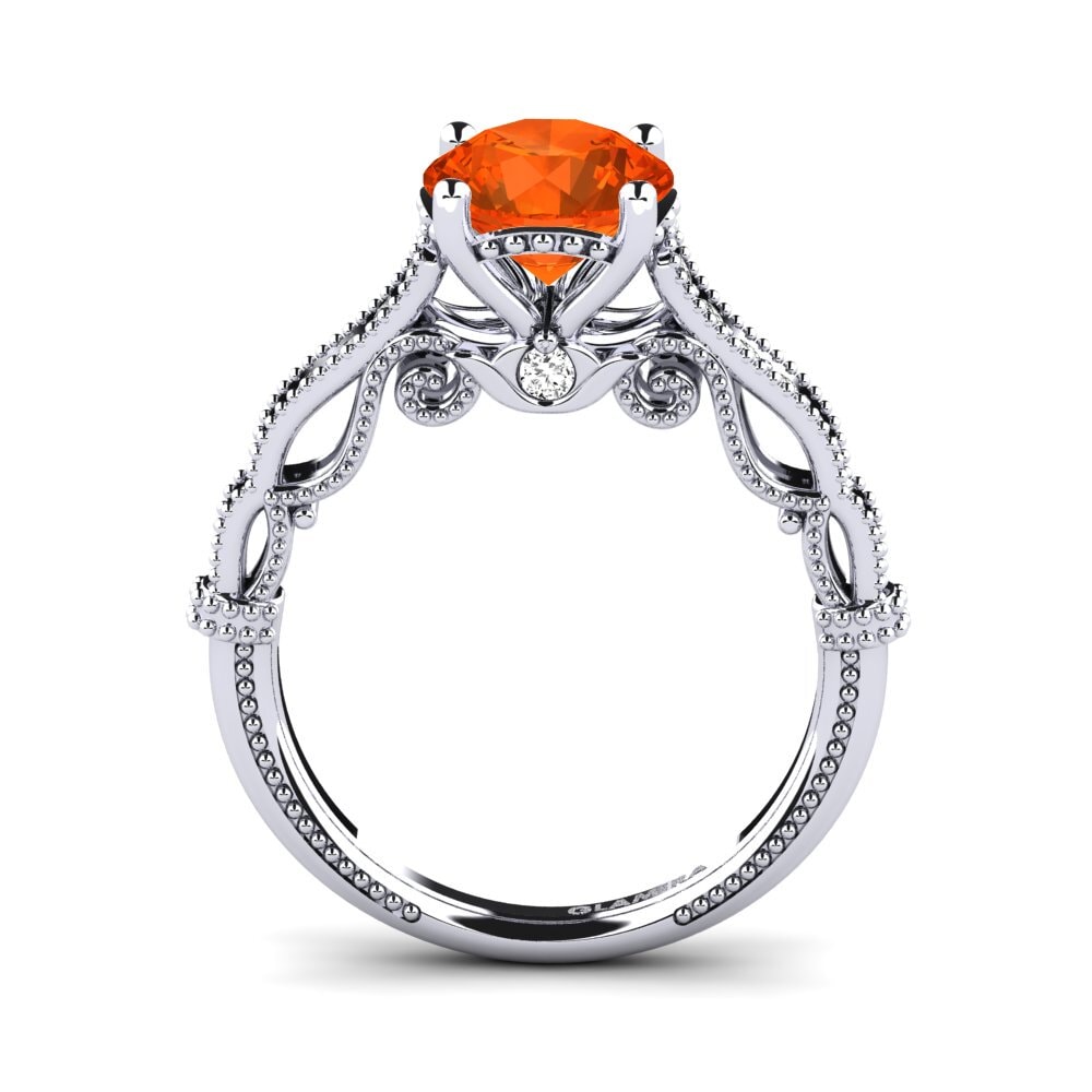 Ópalo Fuego Anillo de compromiso Marilee