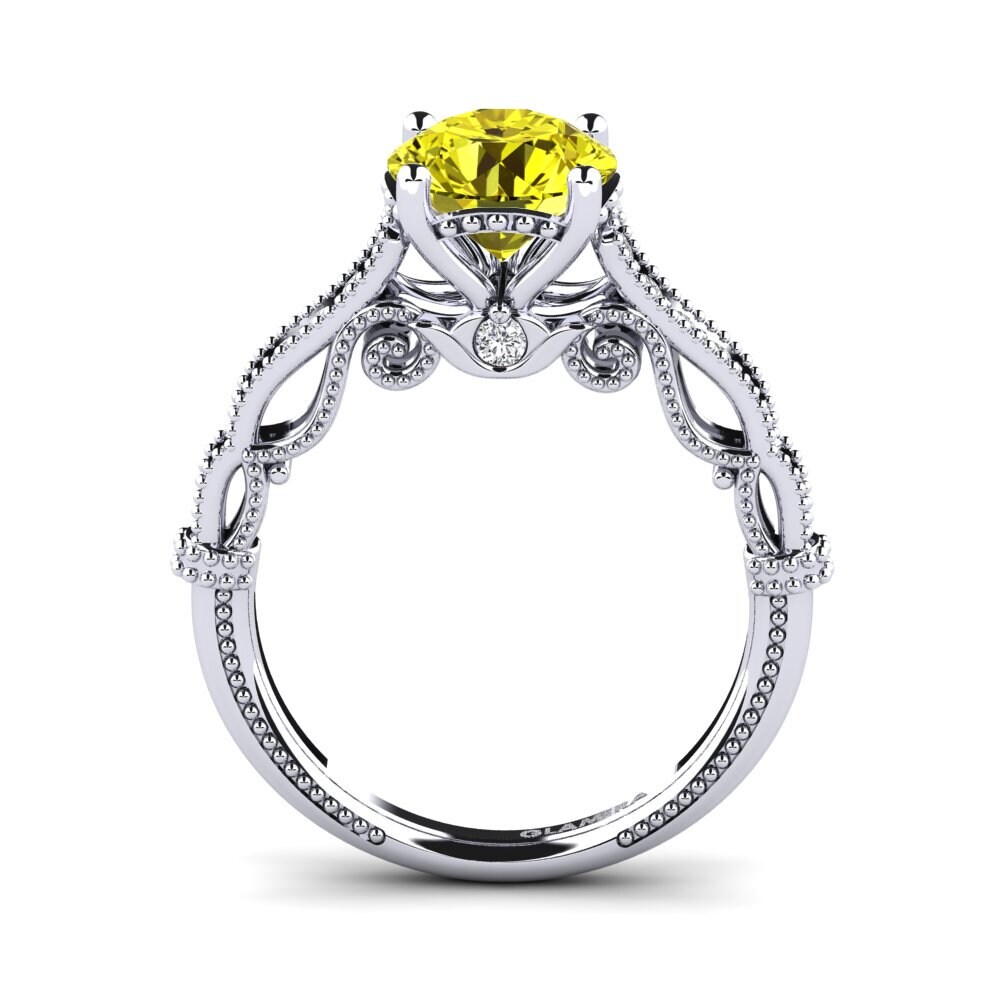 Diamante Amarillo Anillo de compromiso Marilee