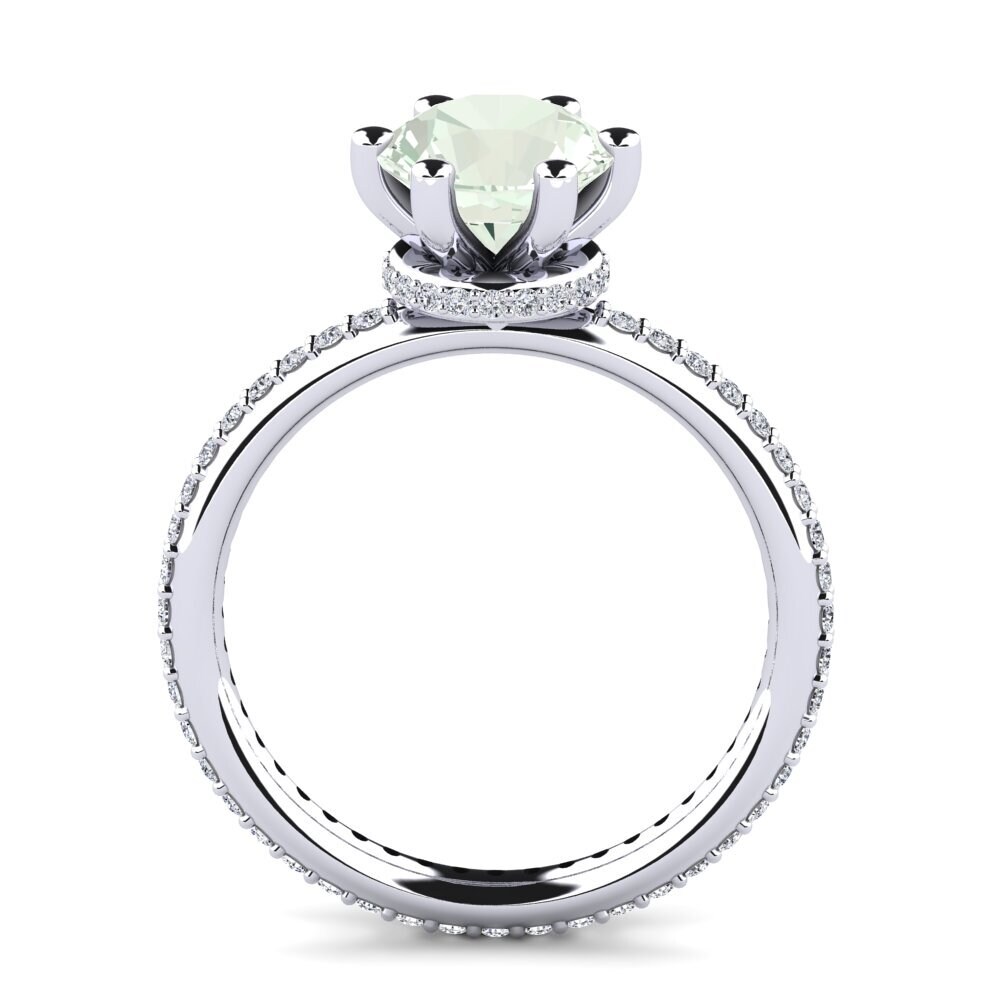 Green Amethyst Engagement Ring Marinella 2.0 crt