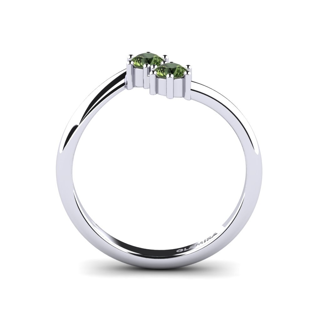 Zafiro Verde Anillo de compromiso Mastiquer