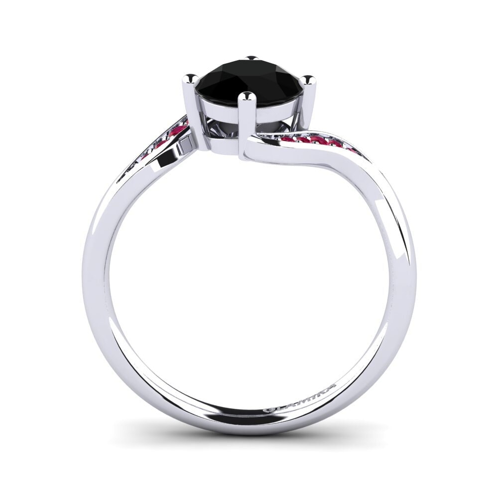 Diamante Negro Anillo de compromiso Miguelina