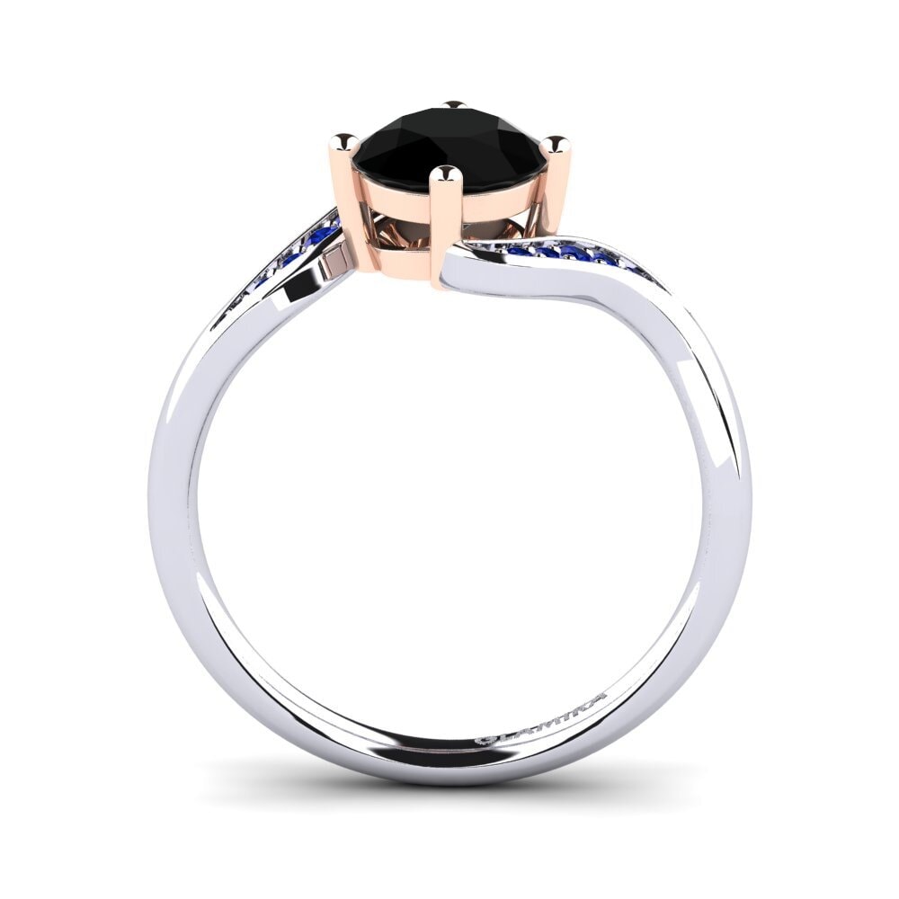 14k White & Rose Gold Engagement Ring Miguelina