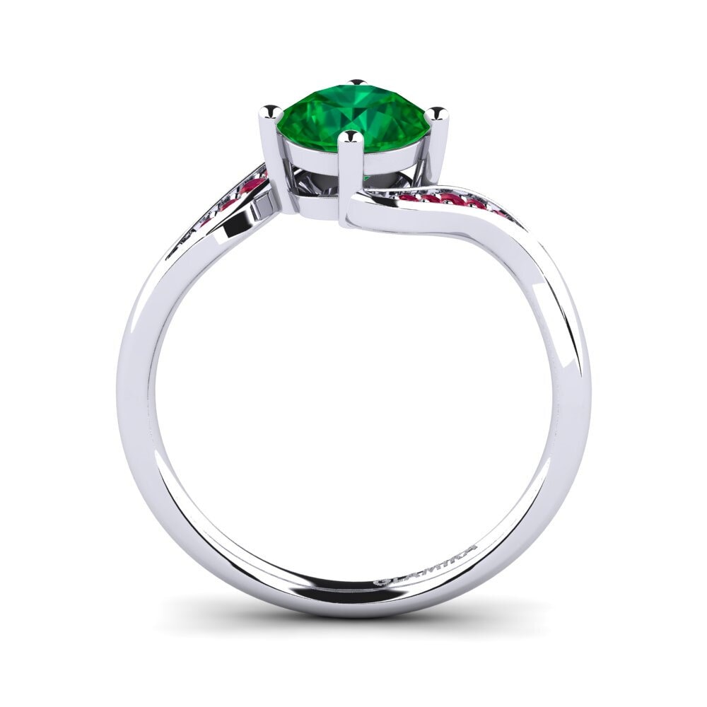 Emerald (Lab Created) Engagement Ring Miguelina