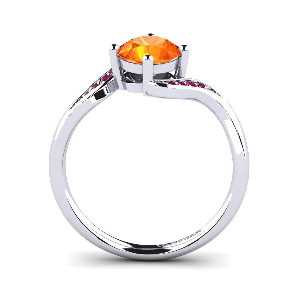 Orange Sapphire Engagement Ring Miguelina