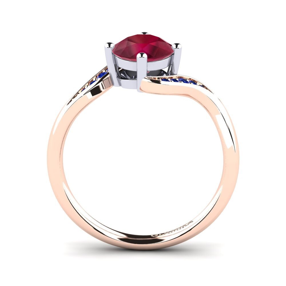 14k Rose & White Gold Engagement Ring Miguelina
