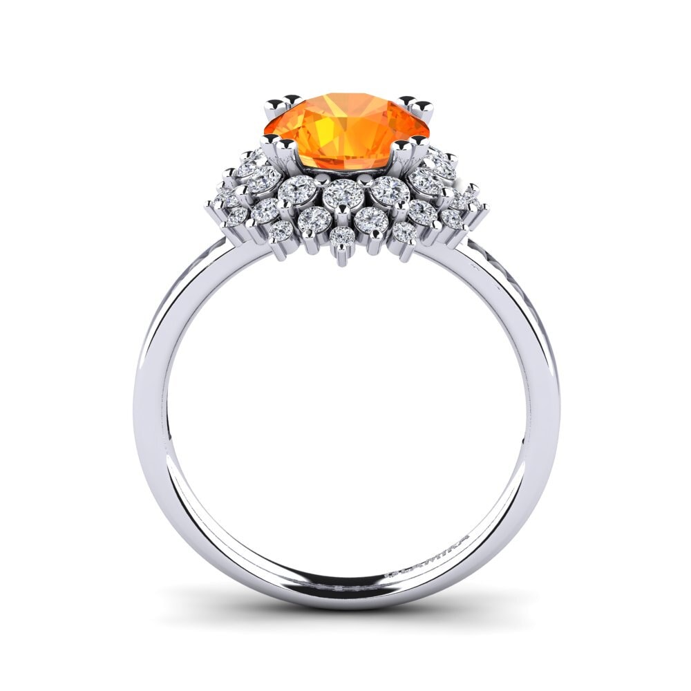 Zafiro Naranja Anillo de compromiso Muranda
