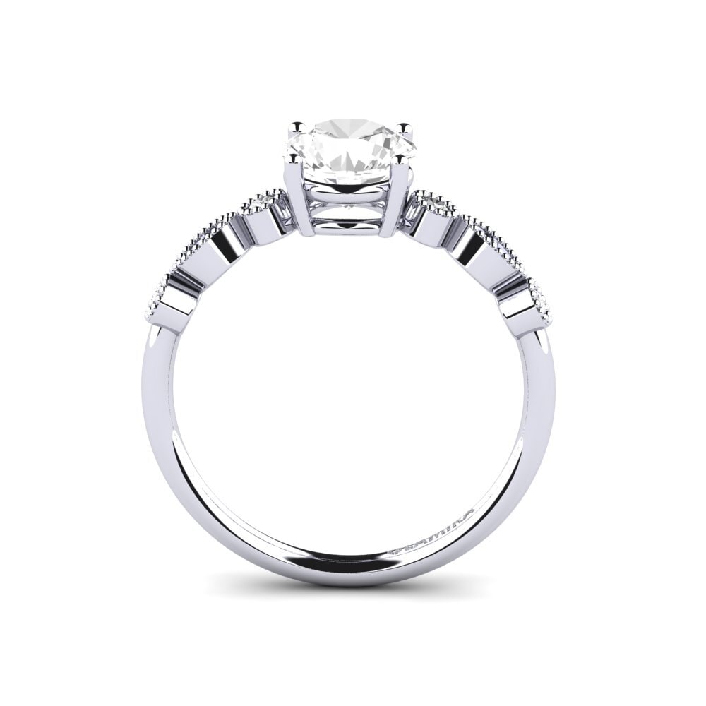 Zafiro blanco Anillo de compromiso Naola