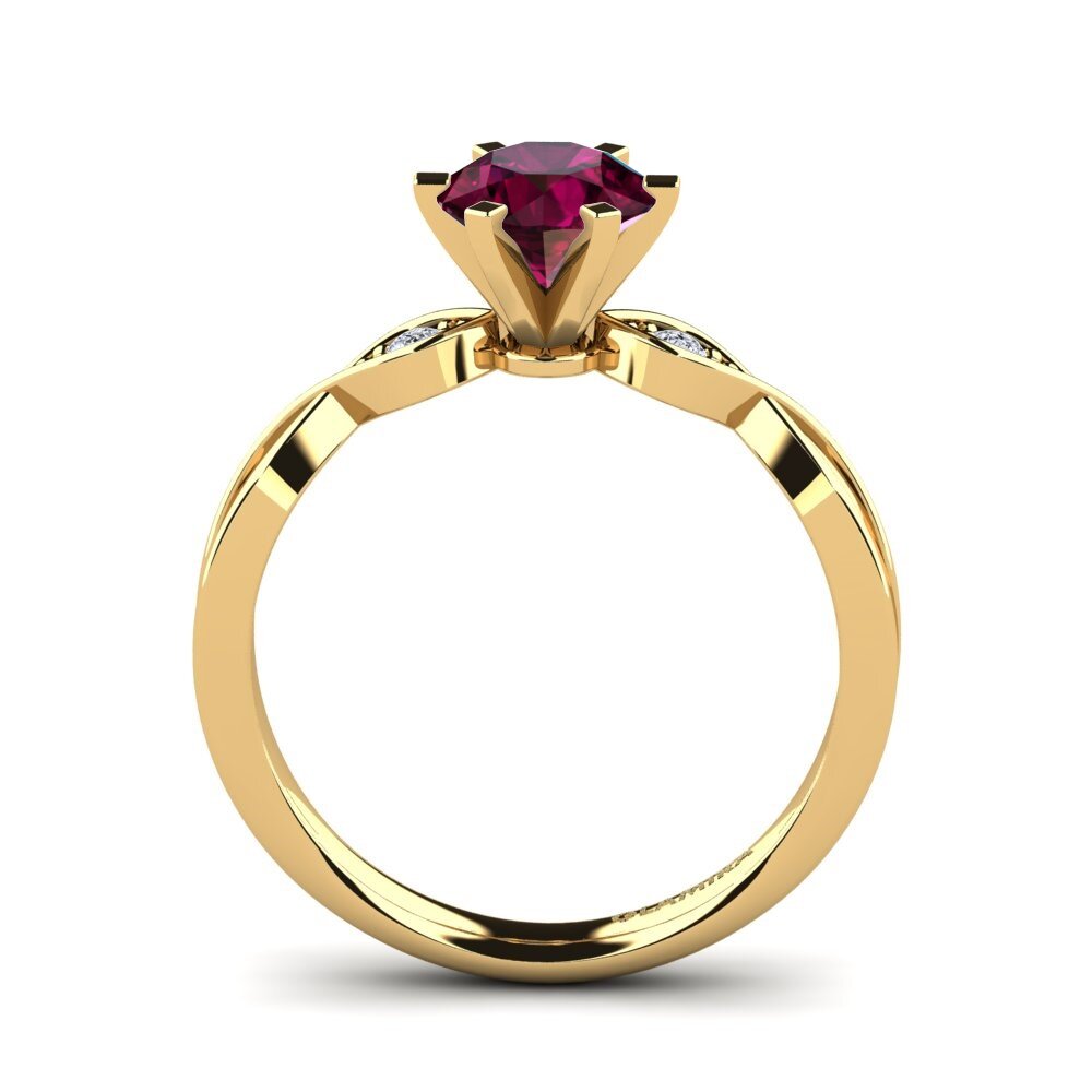 Rhodolite Garnet Engagement Ring Neveda 1.0 crt