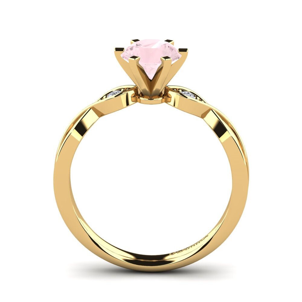 Rose Quartz Engagement Ring Neveda 1.0 crt