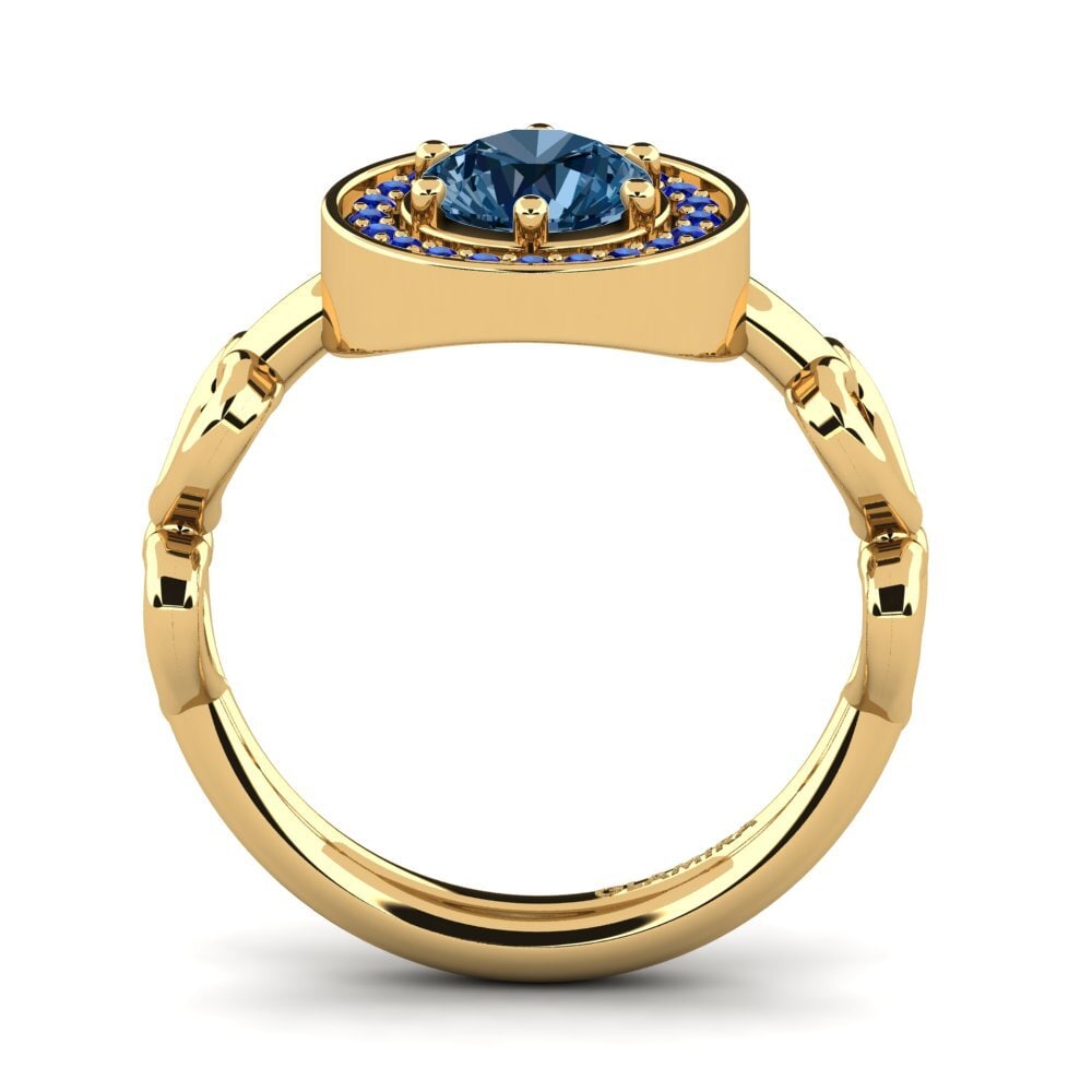 Blue Diamond Engagement Ring Piedad