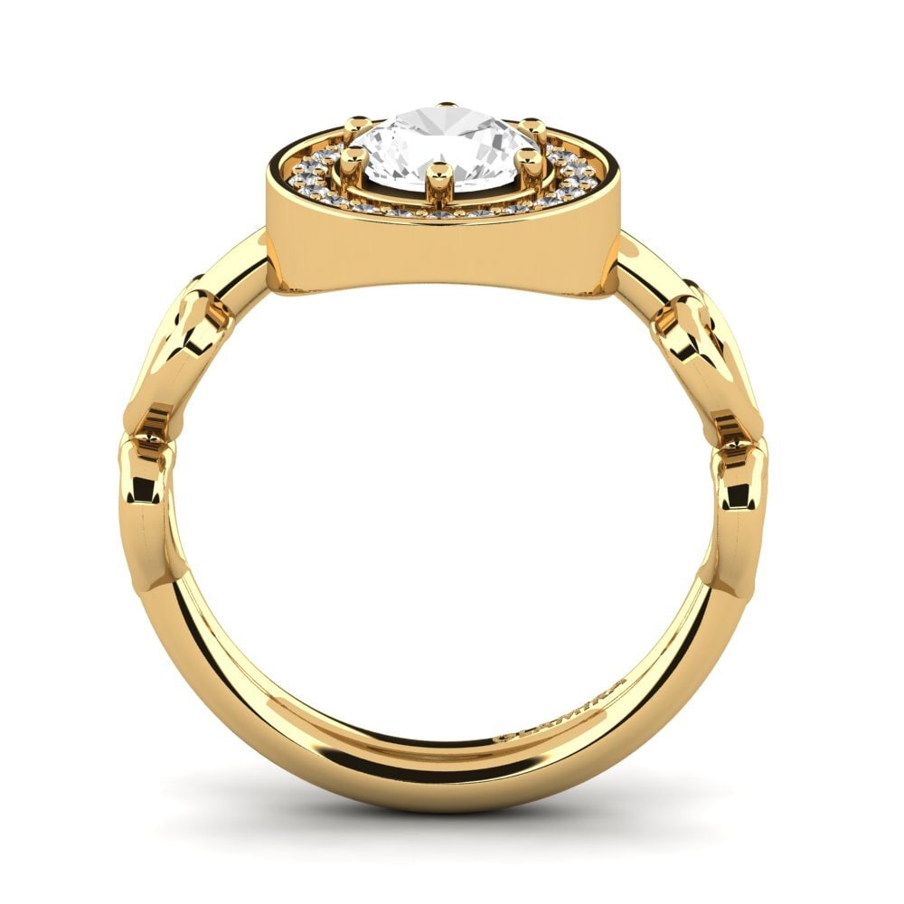 Zafiro blanco Anillo de compromiso Piedad