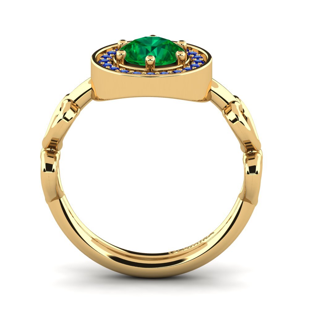 Emerald (Lab Created) Engagement Ring Piedad