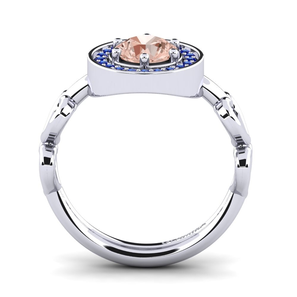 9ct White Gold Morganite Engagement Ring Piedad