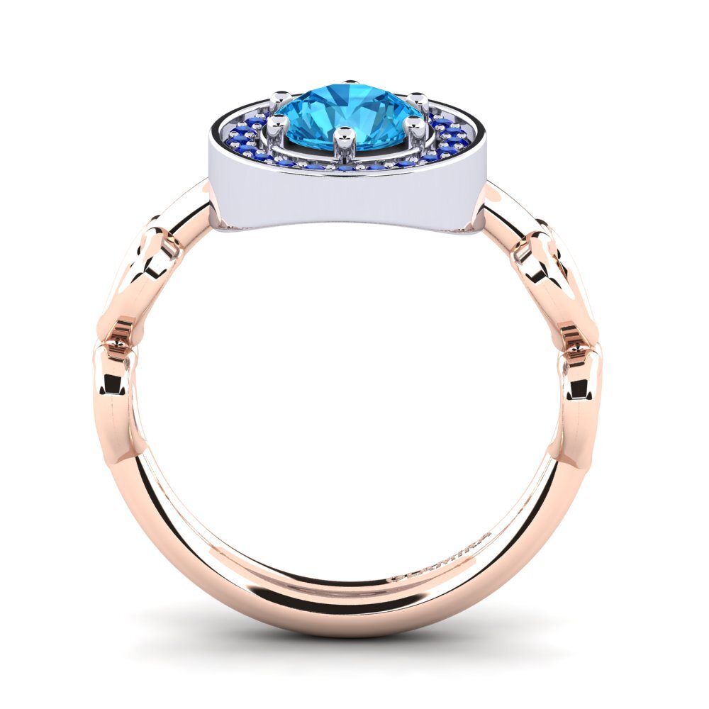 14k Rose & White Gold Engagement Ring Piedad