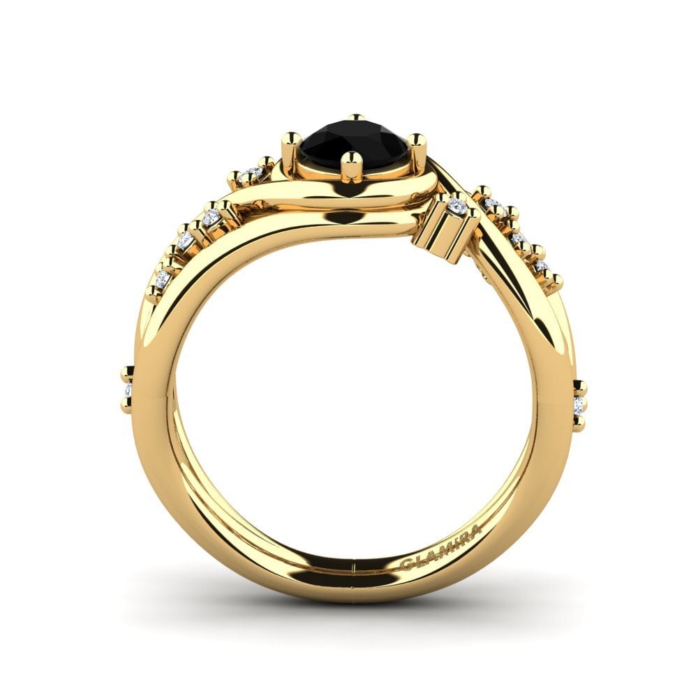 Black Diamond Engagement Ring Pravin