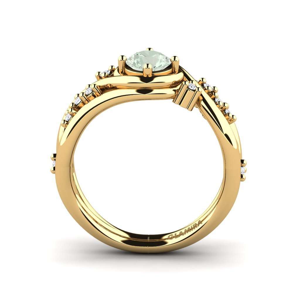Amatista verde Anillo de compromiso Pravin