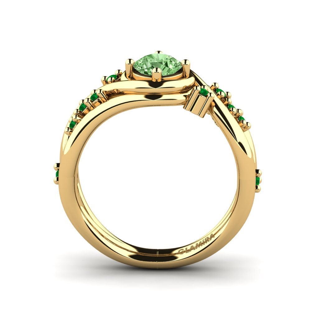 Green Diamond Engagement Ring Pravin
