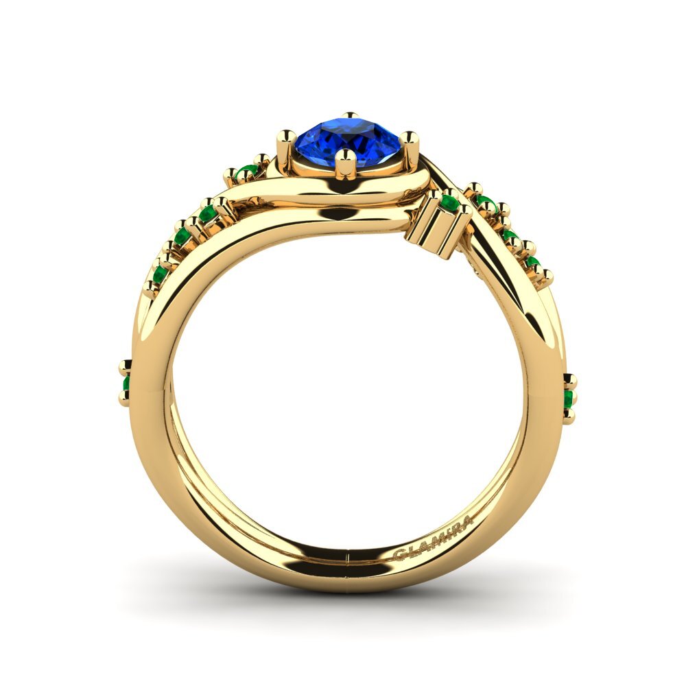 Sapphire (Lab Created) Engagement Ring Pravin