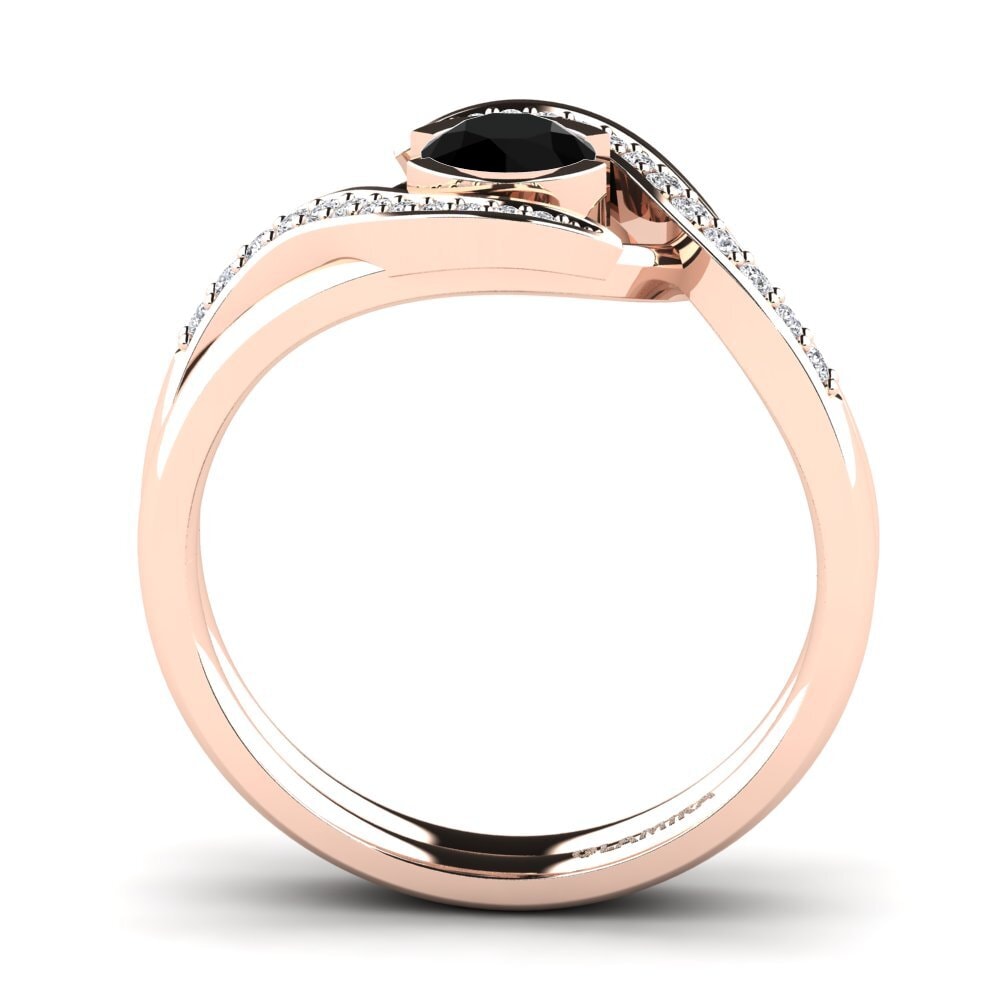 Black Sapphire Engagement Ring Reese
