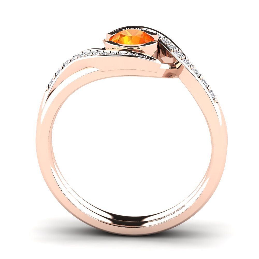 Orange Sapphire Engagement Ring Reese
