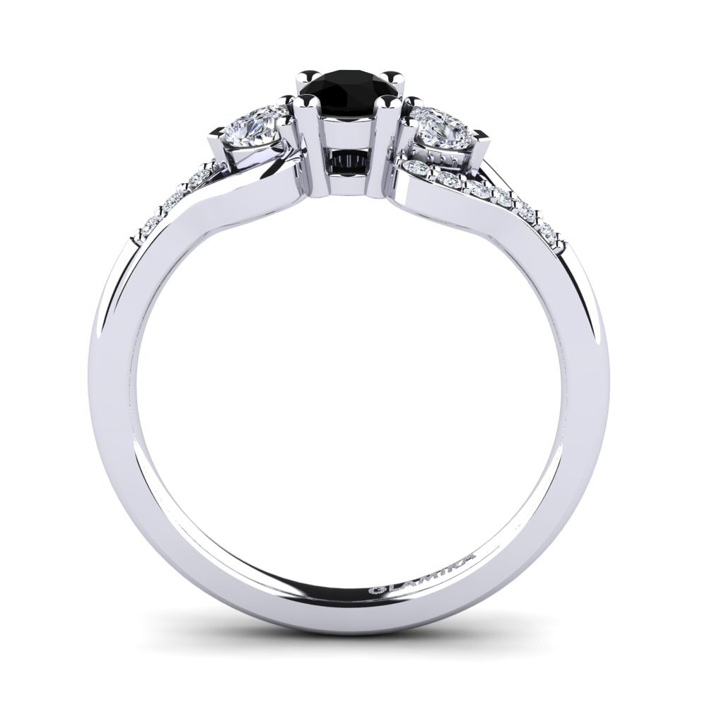 Black Diamond Engagement Ring Roselina