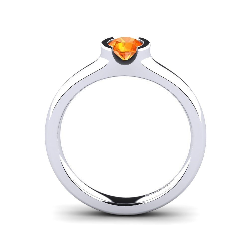 Orange Sapphire Engagement Ring Sabrina