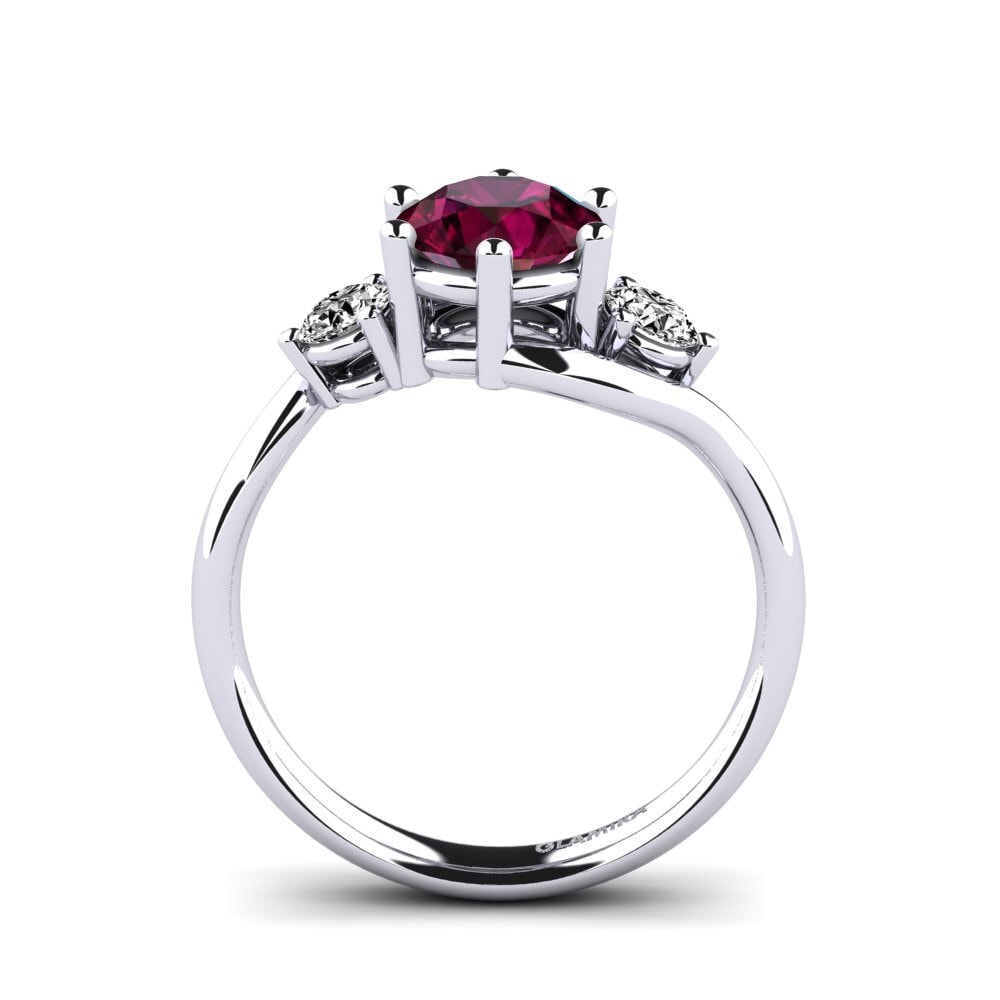 Rhodolite Garnet Engagement Ring Skarlette