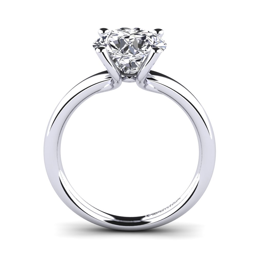 White Silver Engagement Ring Titina 3.0 crt