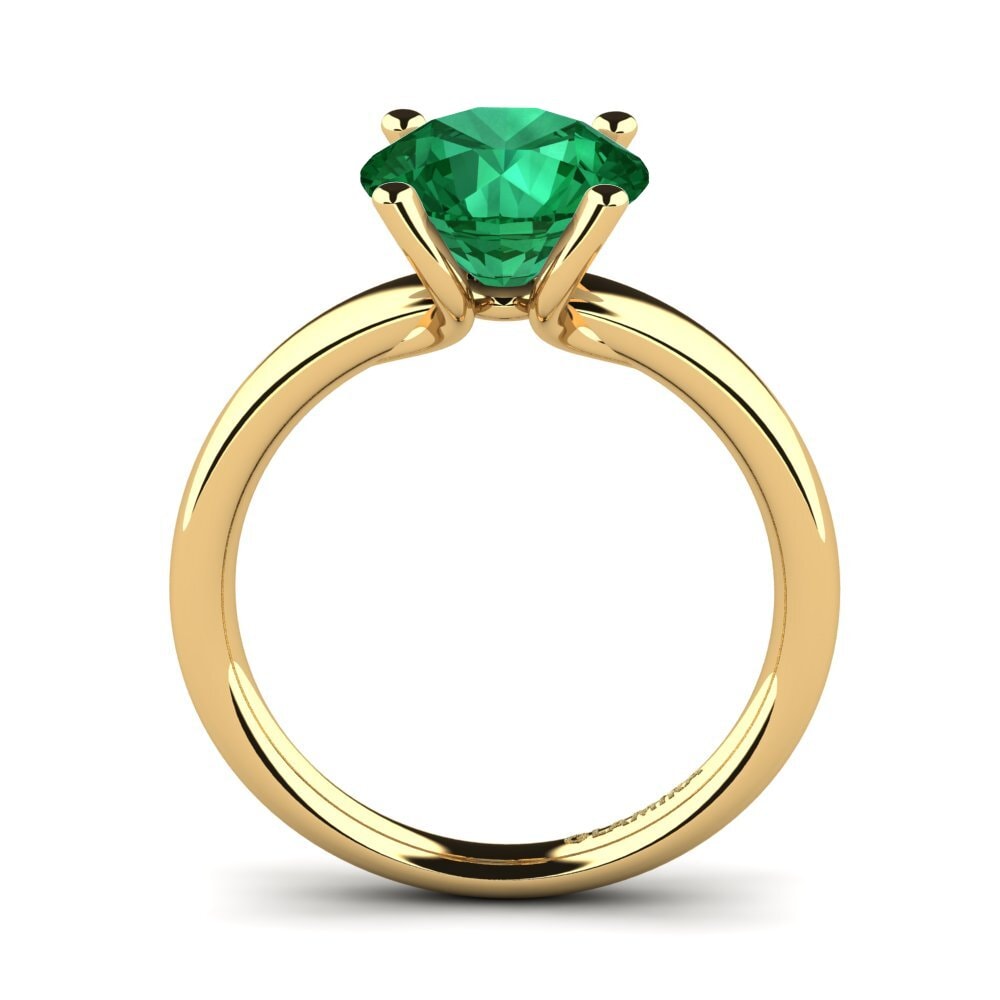 Esmeralda (creada en laboratorio) Anillo de compromiso Titina 3.0 crt