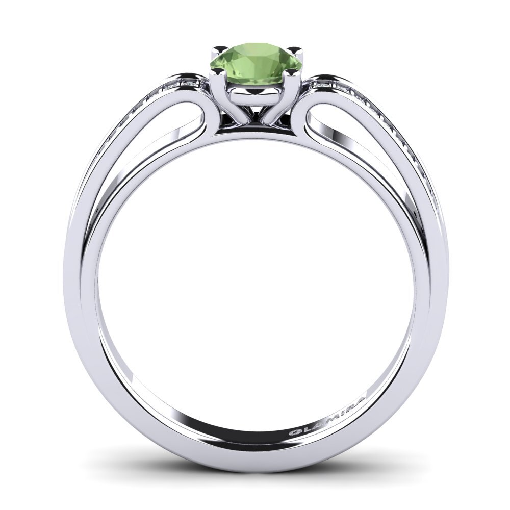 Zafiro Verde Anillo de compromiso Torrone