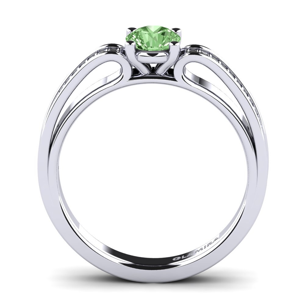 Diamante Verde Anel de Noivado Torrone