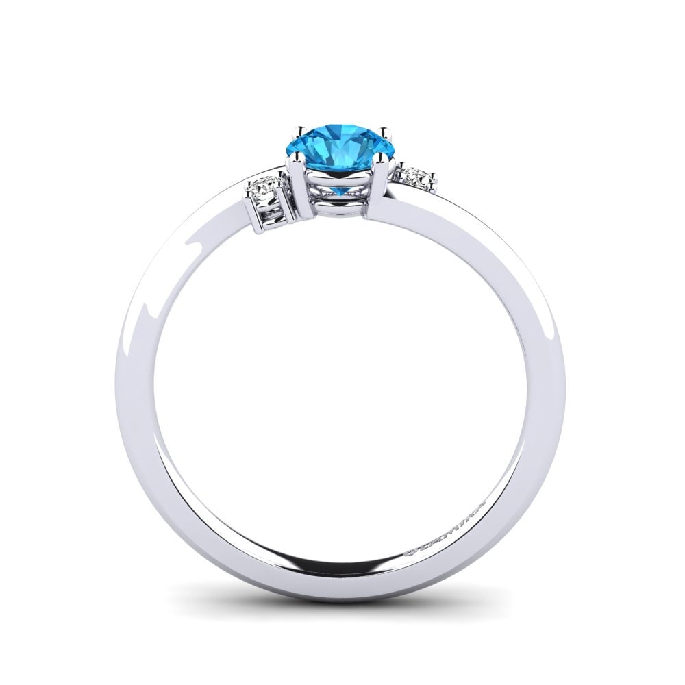 Blue Topaz Engagement Ring Tranquill