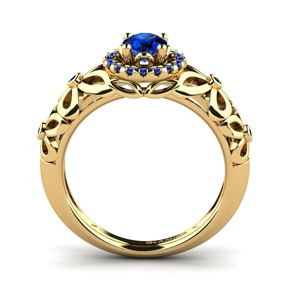 Sapphire (Lab Created) Engagement Ring Vivyan