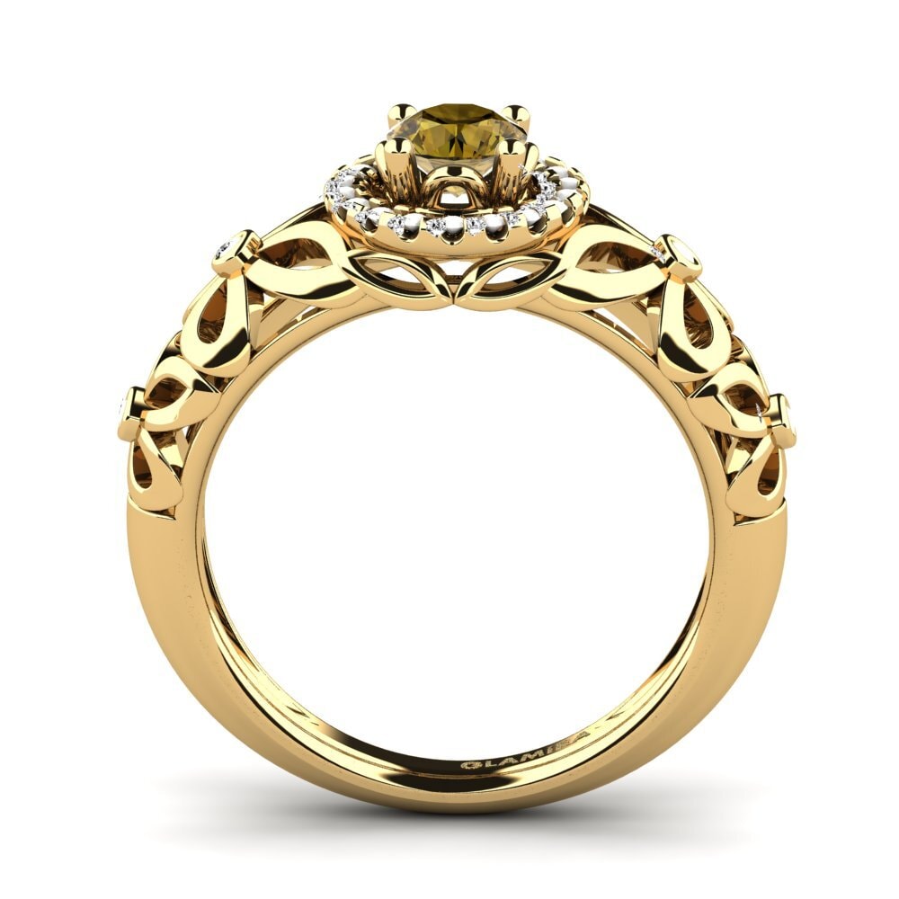 Circón Marrón Anillo de compromiso Vivyan