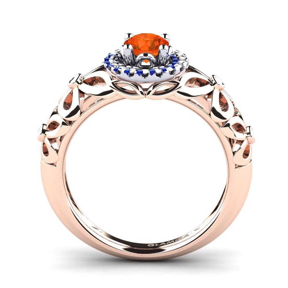 14k White & Rose Gold Engagement Ring Vivyan