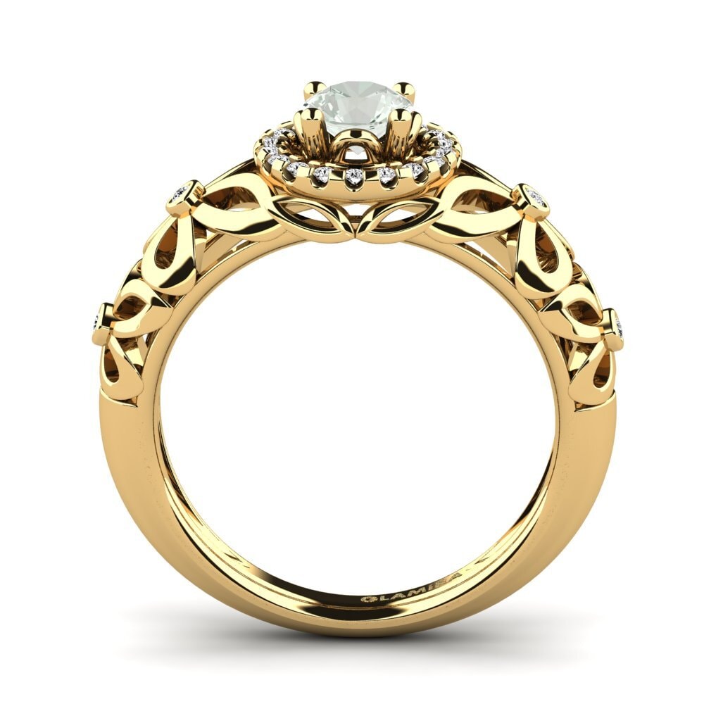 Amatista verde Anillo de compromiso Vivyan