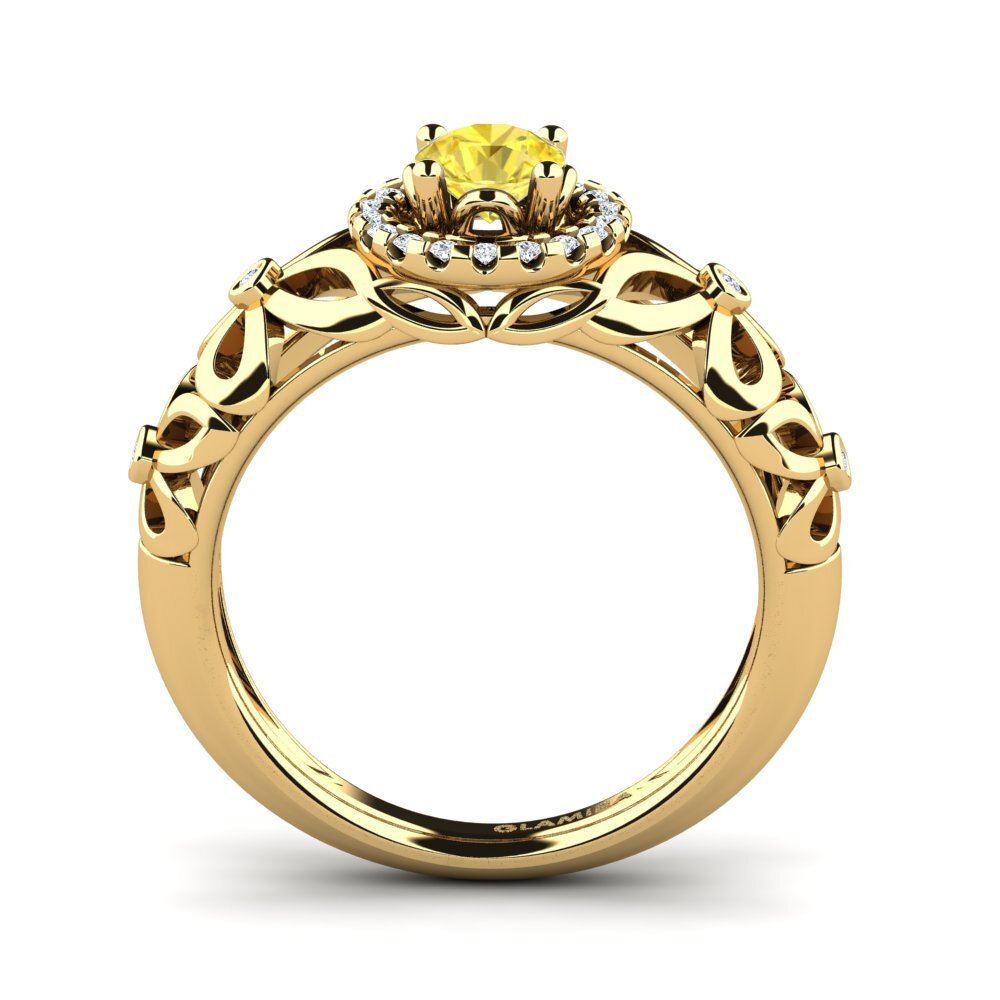 Yellow Sapphire Engagement Ring Vivyan