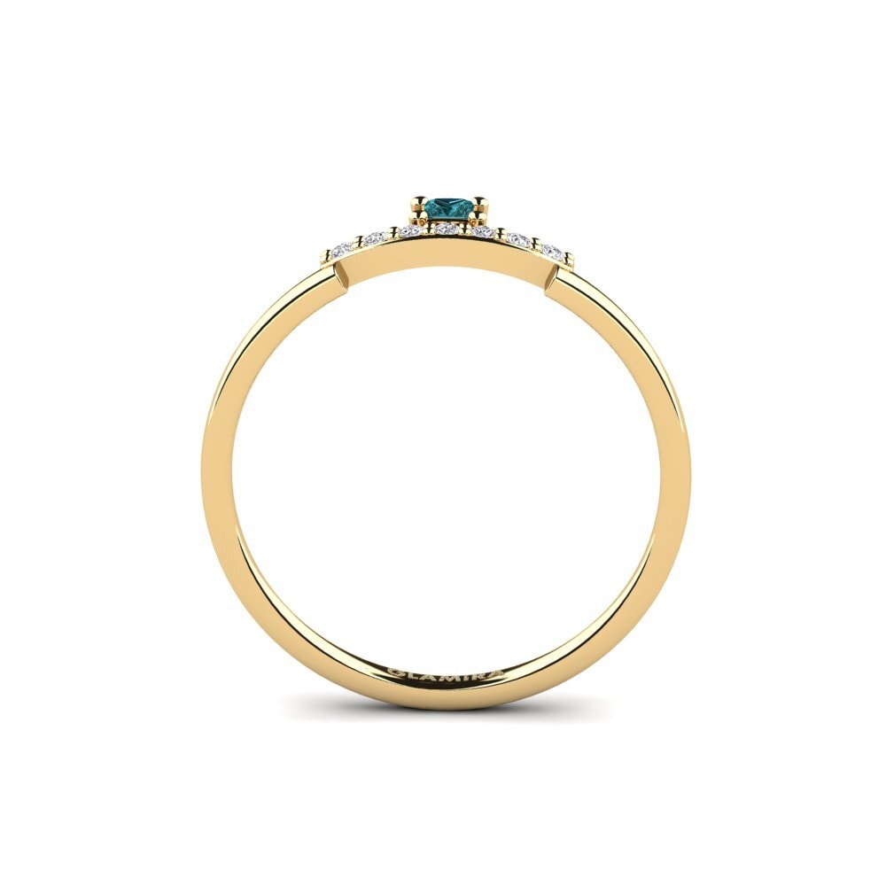 Diamante Azul Anel Bluffton