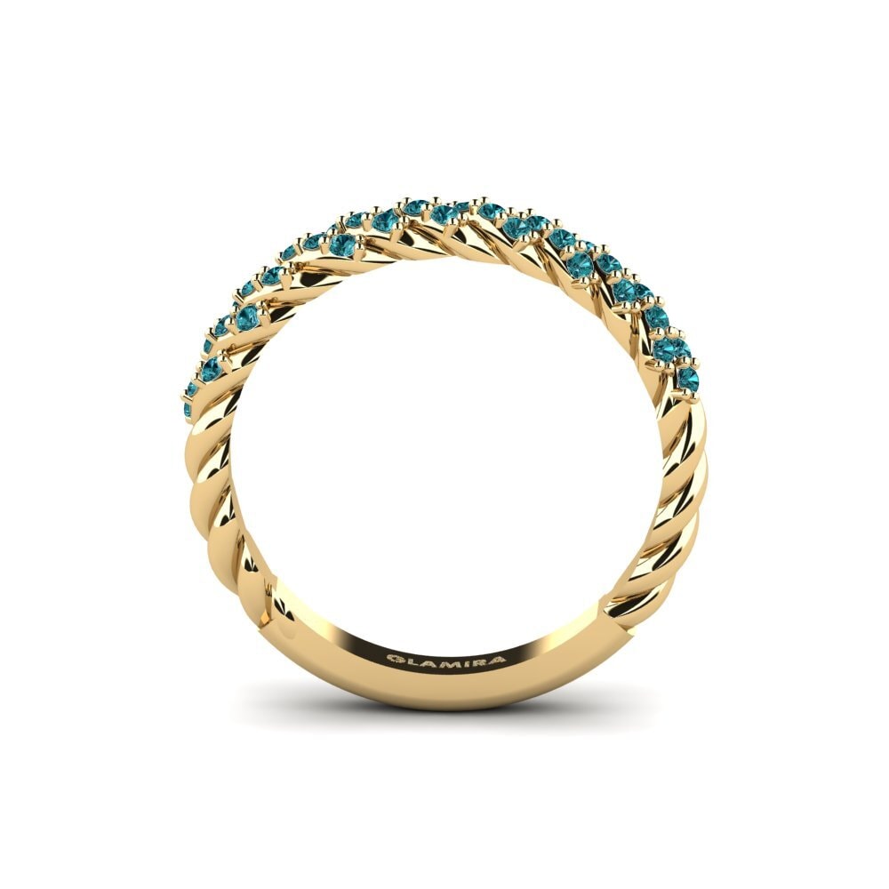 Diamante Azul Anel Jawalida