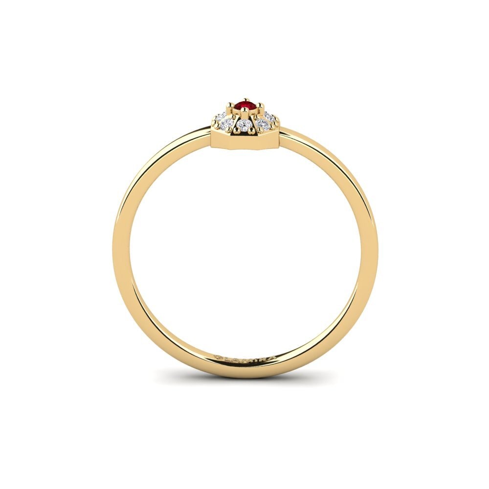 Circonita Roja Anillo Bare