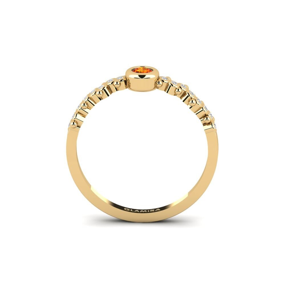 Orange Sapphire Ring Peyke