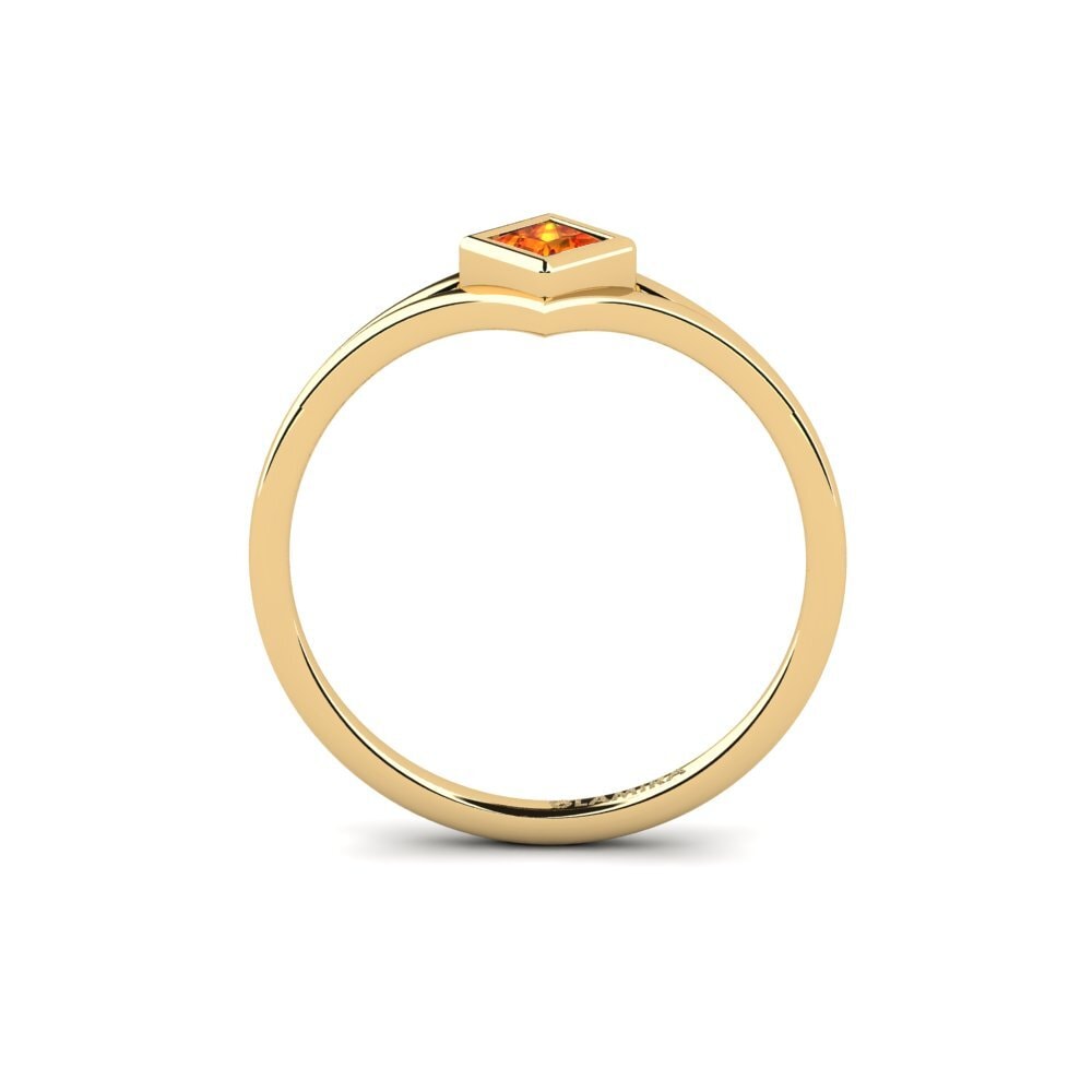 Orange Sapphire Ring Stillness