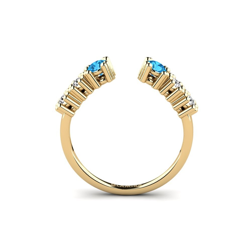 Topacio azul Anillo Aymarae