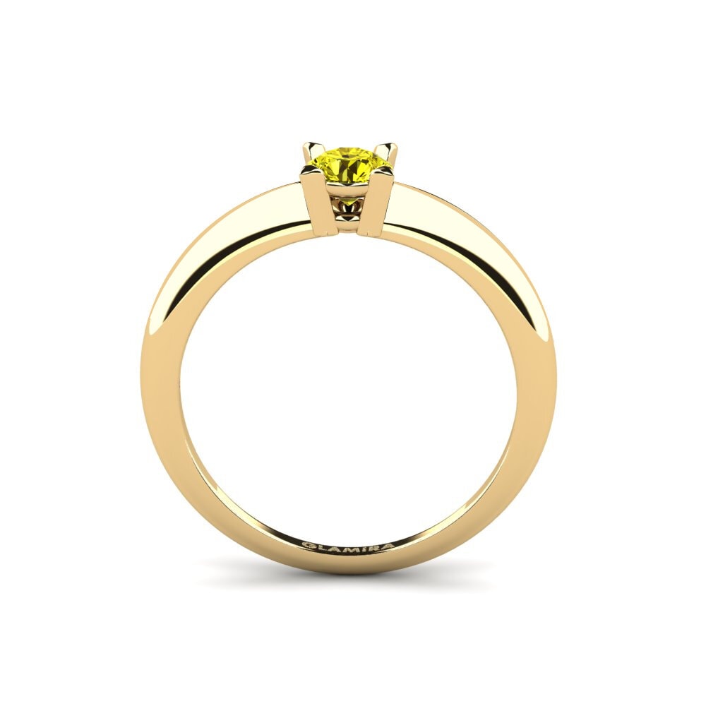 Yellow Diamond Engagement Ring Cambo