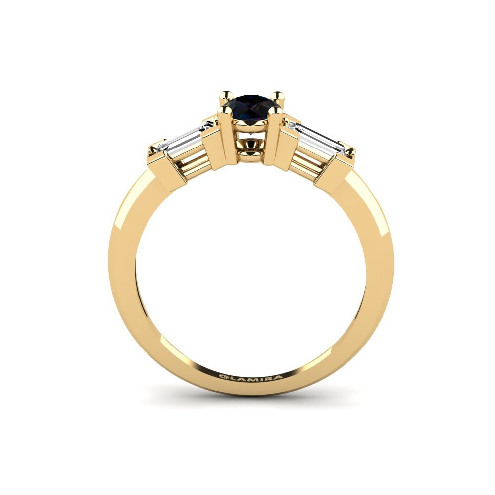 Black Opal Engagement Ring Ceyralin