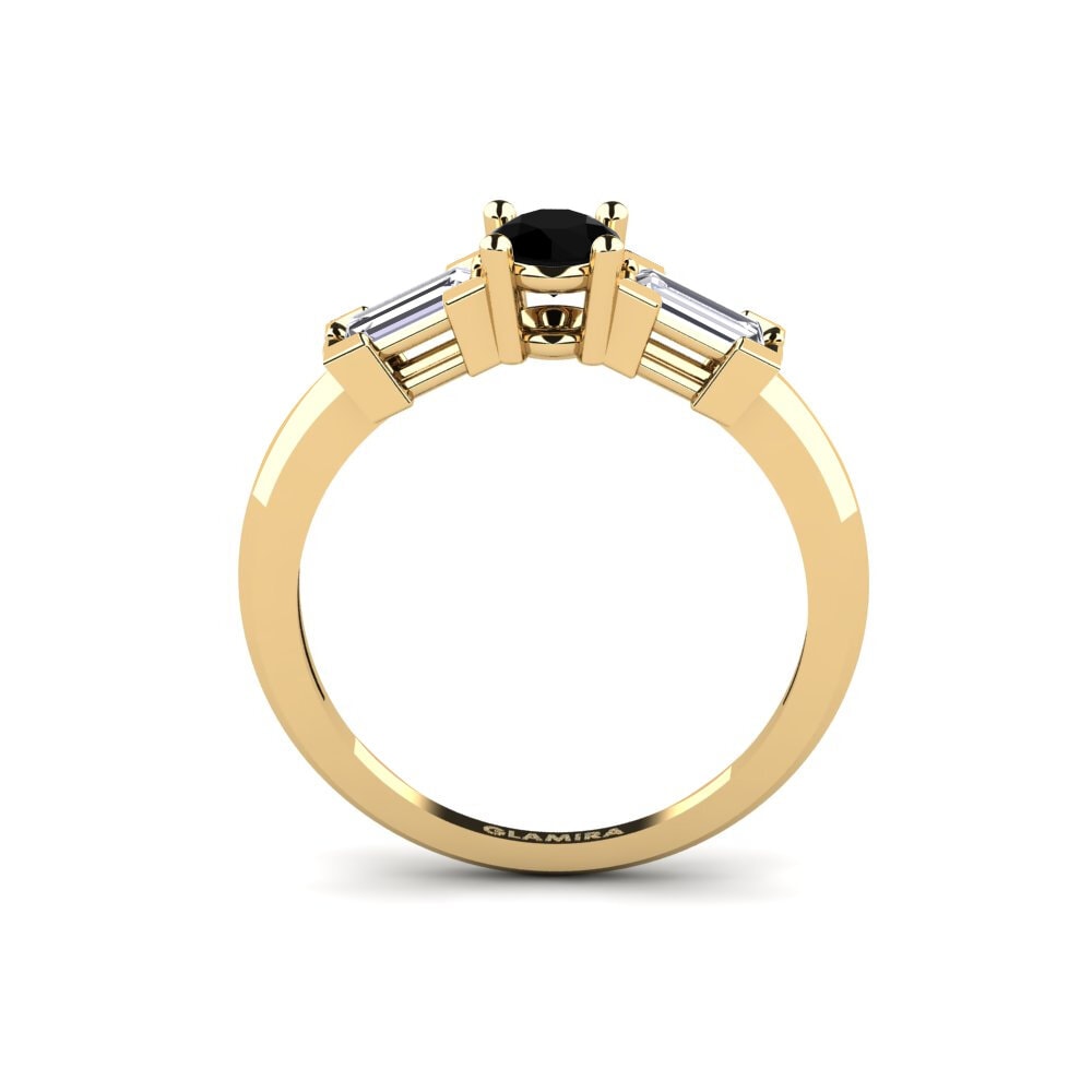 Black Diamond Engagement Ring Ceyralin