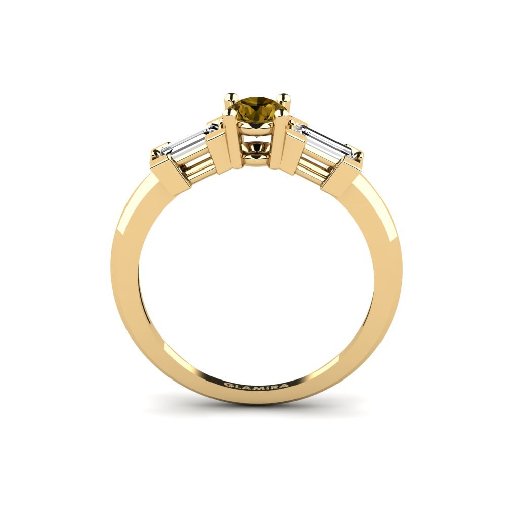 Circón Marrón Anillo de compromiso Ceyralin