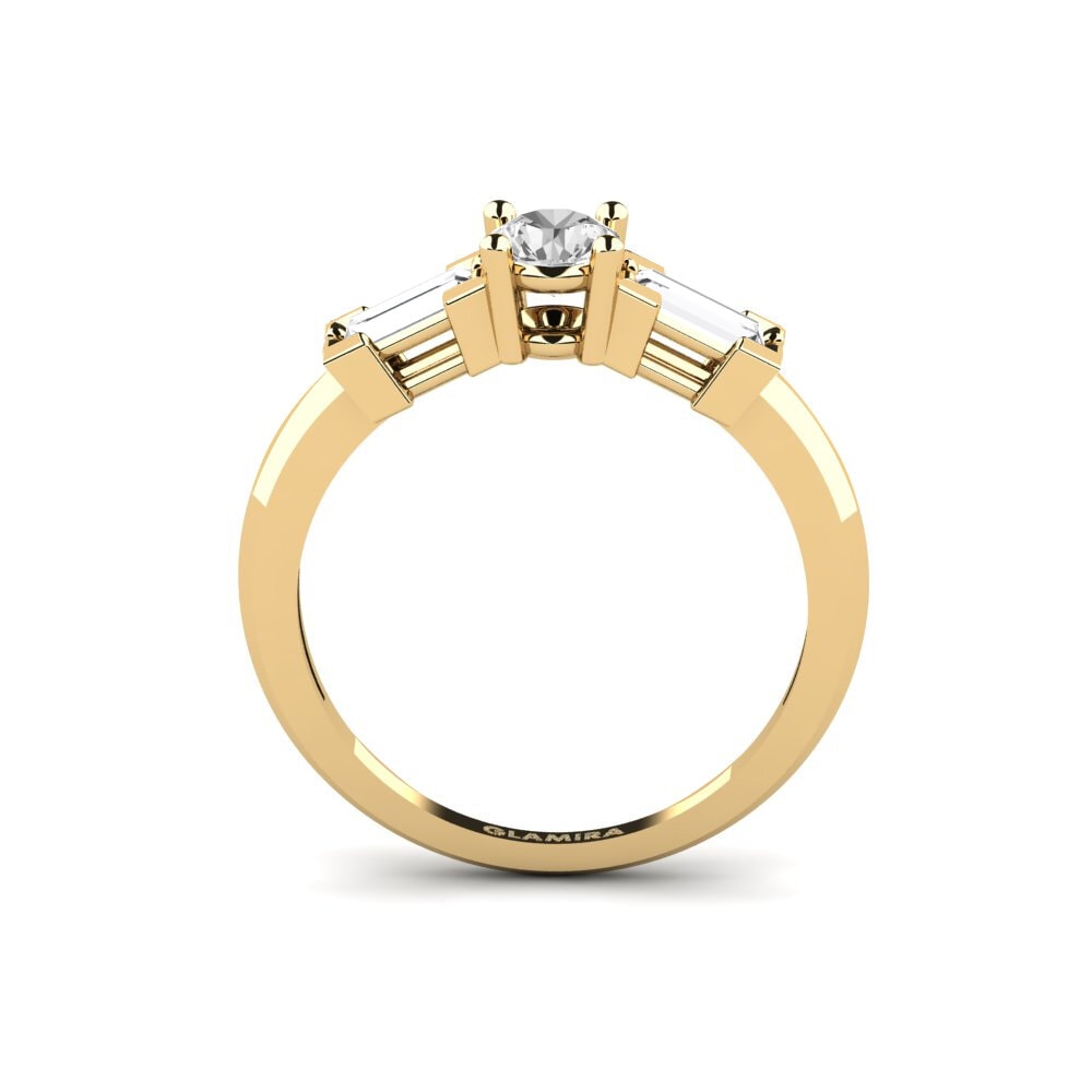 Zafiro blanco Anillo de compromiso Ceyralin