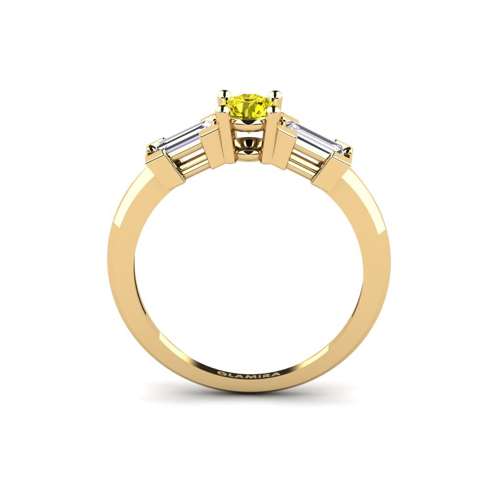 Yellow Diamond Engagement Ring Ceyralin